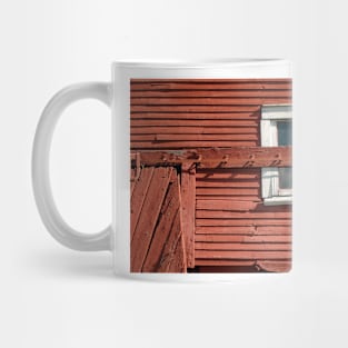 Red Barn White Window Mug